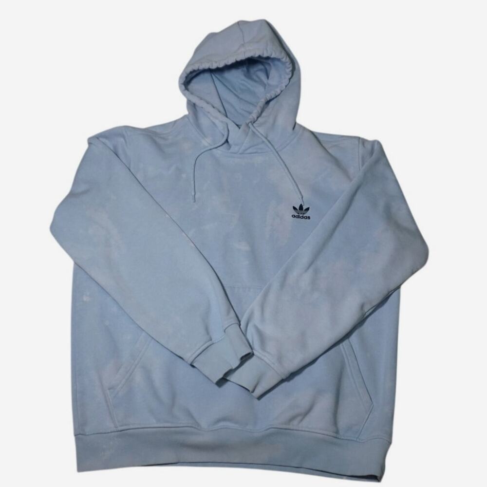 Adidas Trefoil Hoodie Light Blue light Tie-Dye Mens Large